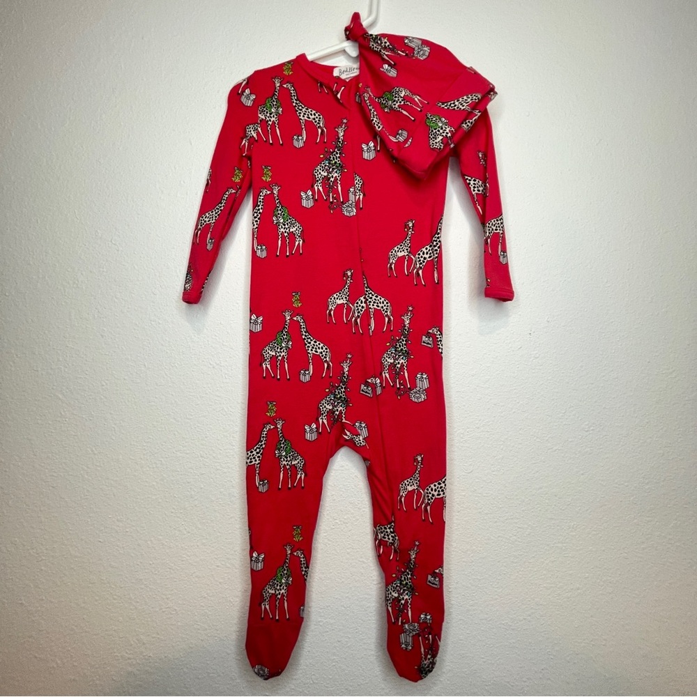 new 2 pc bamboo bed head footie pjs hat sold out